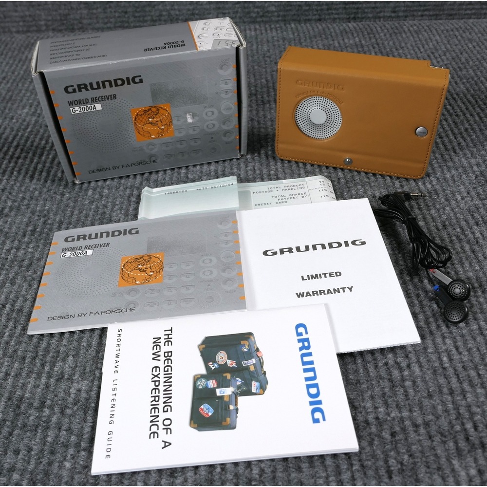 Grundig G-2000A World Receiver Porsche Design Shortwave Radio Silver Boxed New